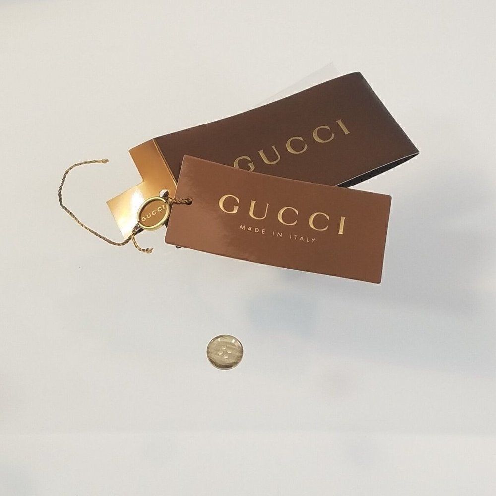 Gucci Replacement Button Gray Rimmed 4 Hole Flat Back